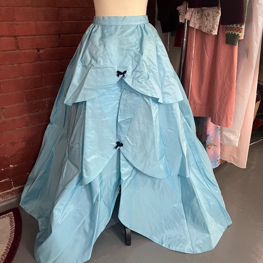 Vintage 50's Full Skirt w/ Tulle Liner Cinderella Blue